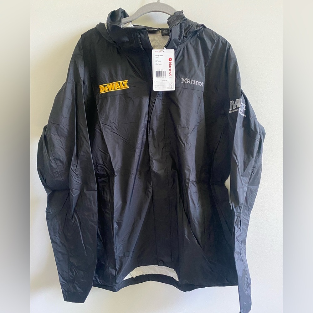 NWT - Marmot - DEWALT lightweight rain jacket.